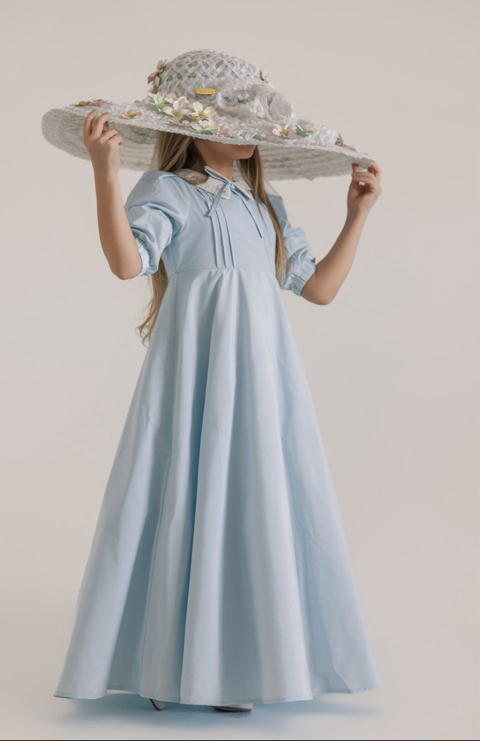 Little Tempest Light Blue Leo Taffeta Gown
