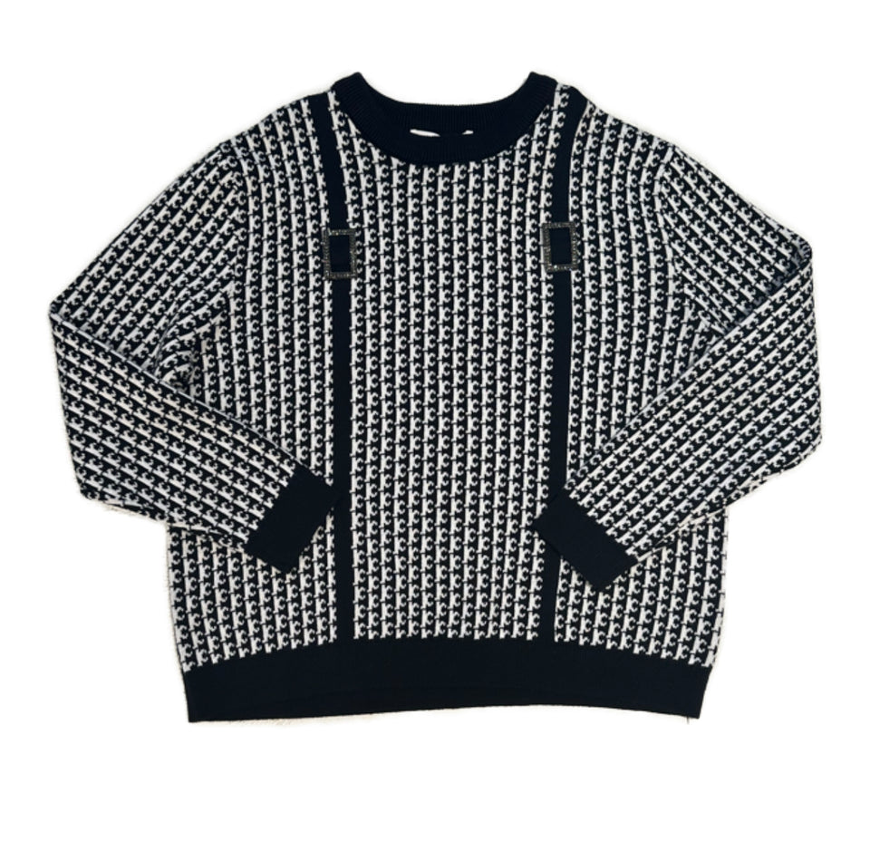 Just Cavalli Embellished Logo Knit Sweater