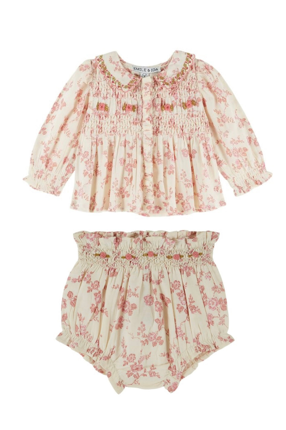 Emile & Ida Rosalie Smocked Embroidered Set