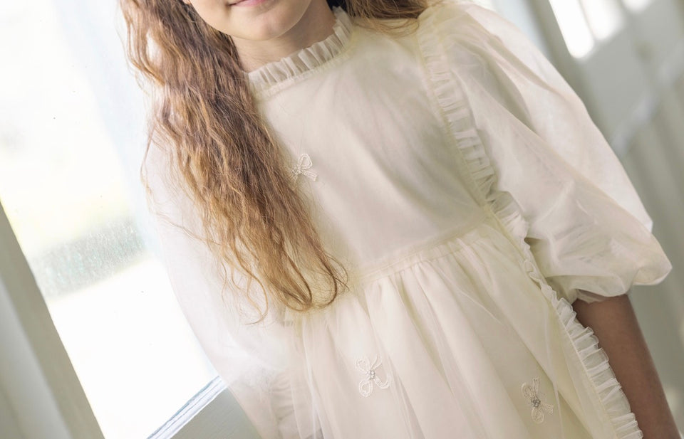 Little Tempest Ivory Lace Pinafore Gown