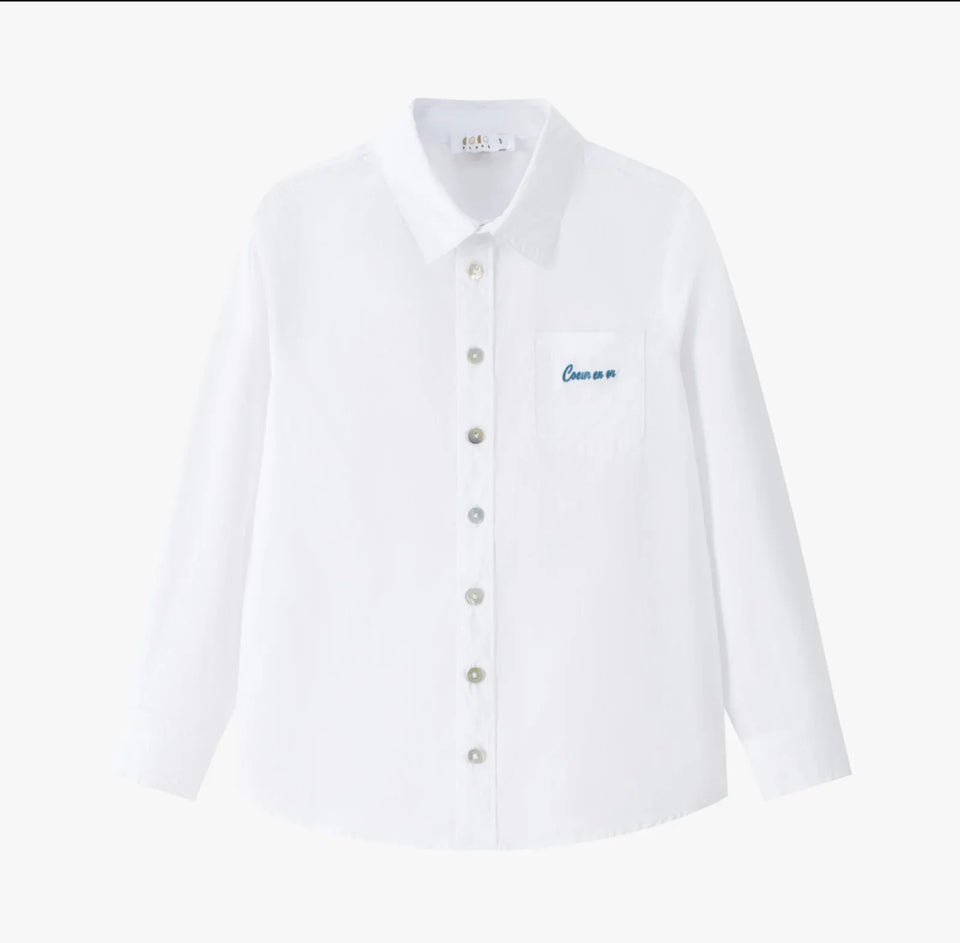 Coco Blanc White Boys Shirt