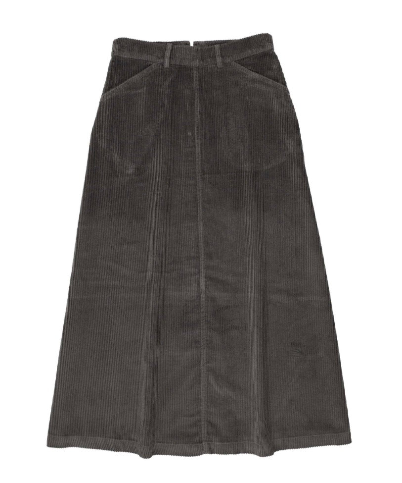 Kin+Kin Grey Corduroy Maxi Skirt