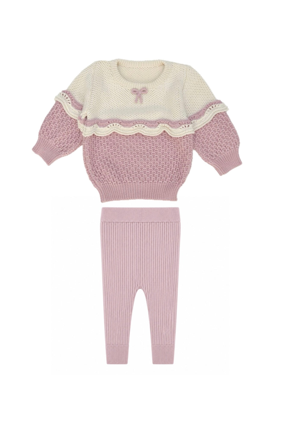 Tun Tun Amelie Natural/Rose Quartz Set