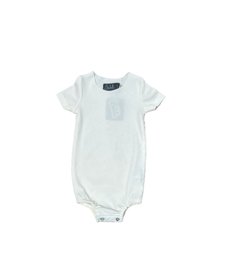 Belati Ivory Short Sleeve Shell/Undershirt Onesie