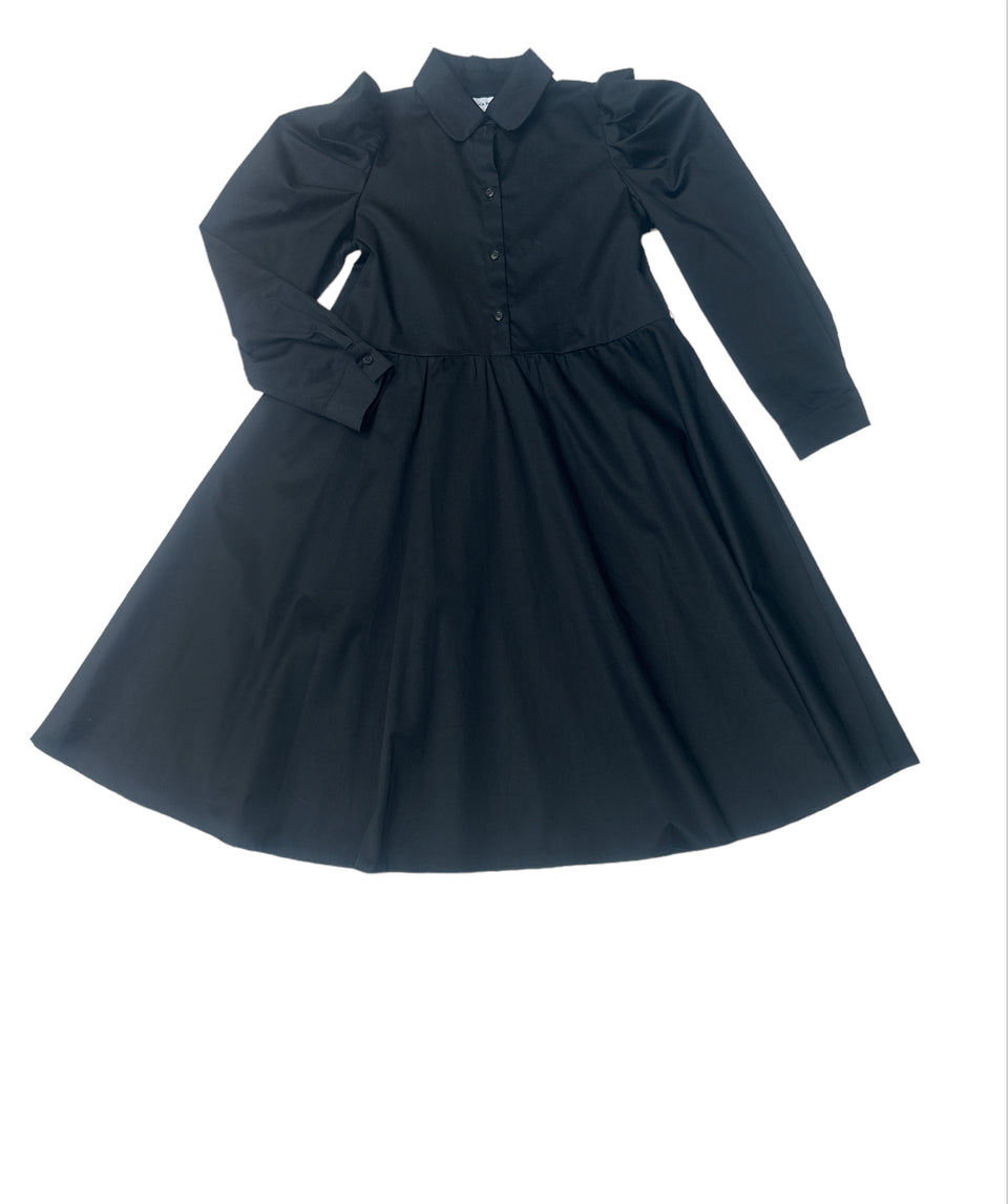 Olivia Rohde Black Puff Sleeve Dress