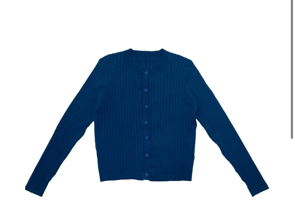 Elle Oh Elle Teal Ribbed Cardigan