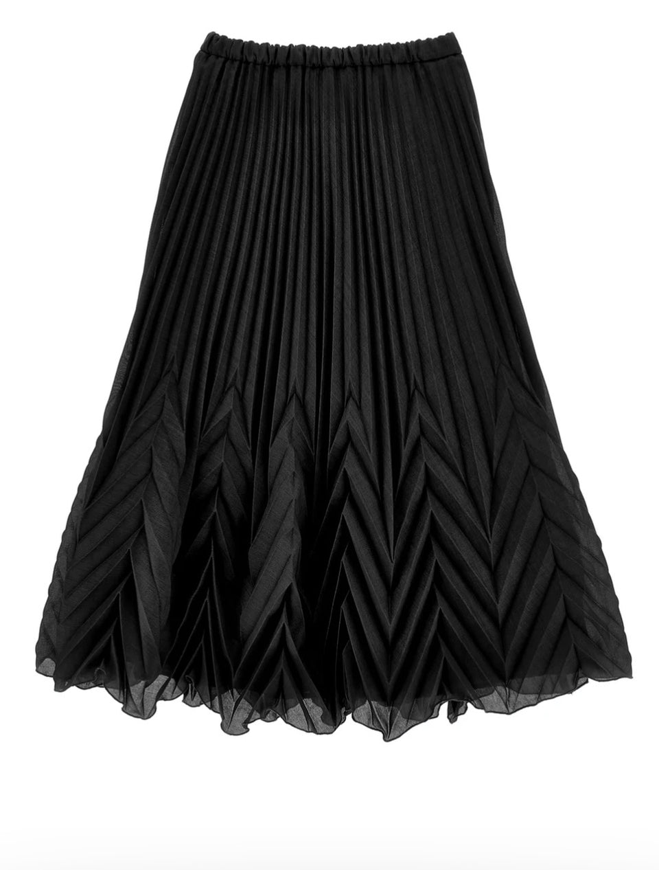 Ermanno Scervino Black Pleated Skirt