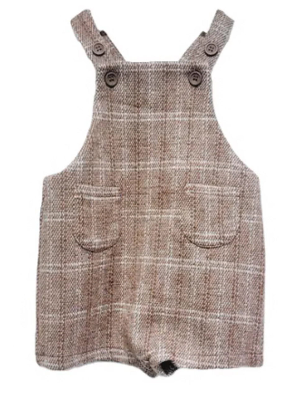Motu Wade Mocha Plaid Overalls