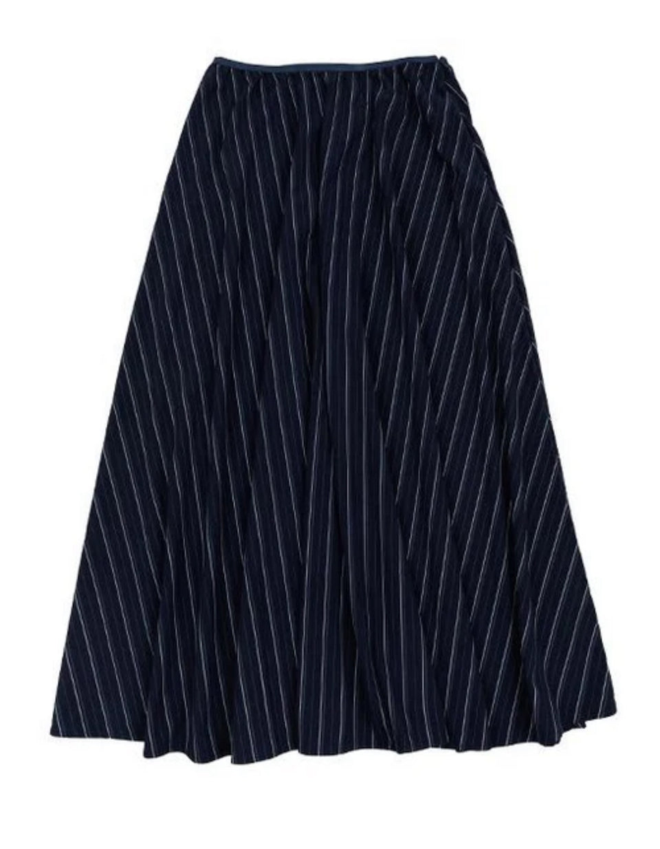 Luna Mae Gigi Navy Striped Corduroy Skirt