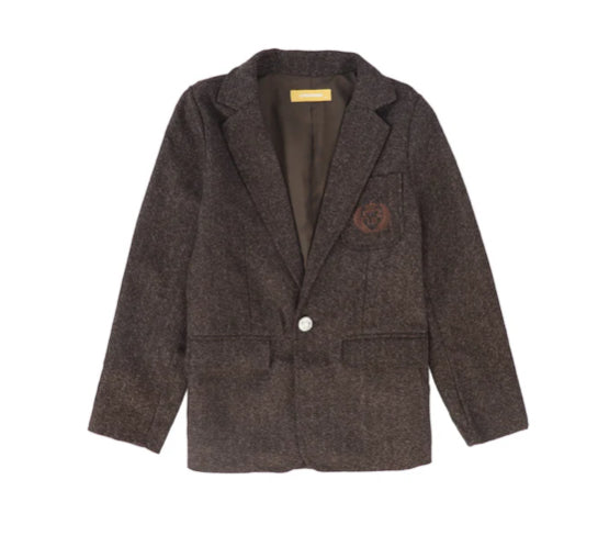 Le Bourdon Brown Textured Blazer