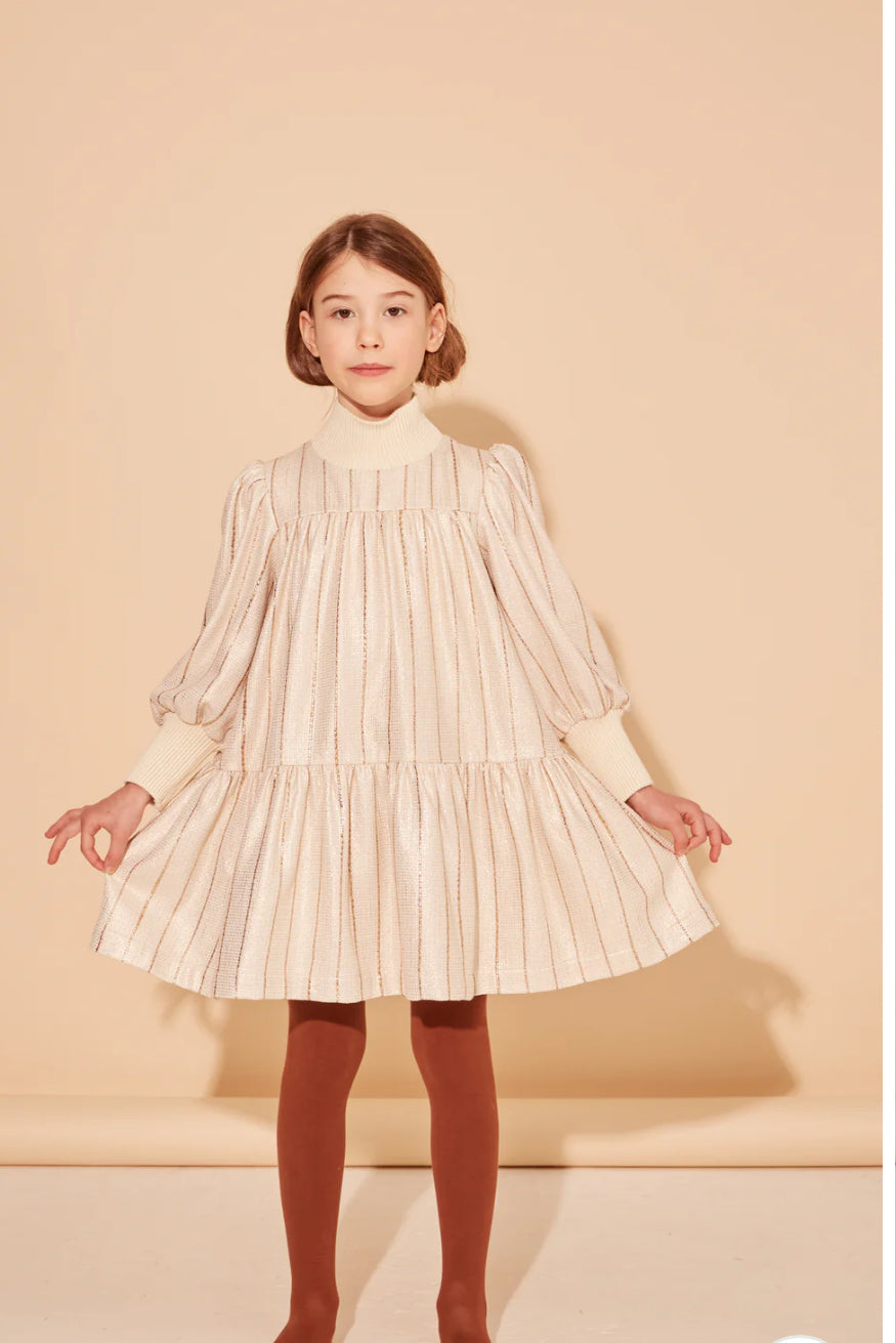 The Middle Daughter Cats Coat White/Gold Dress