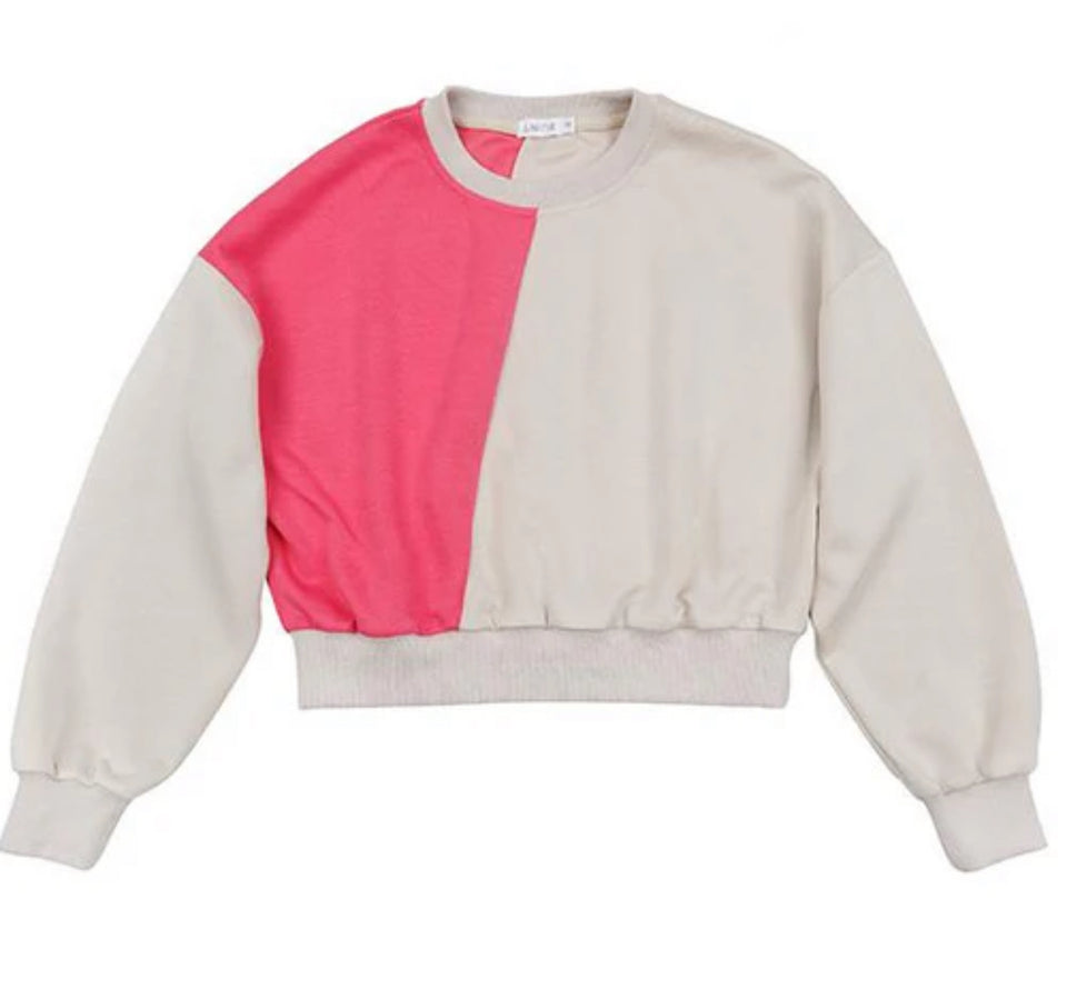 Luna Mae Iris Two Tone Bubblegum Sweatshirt