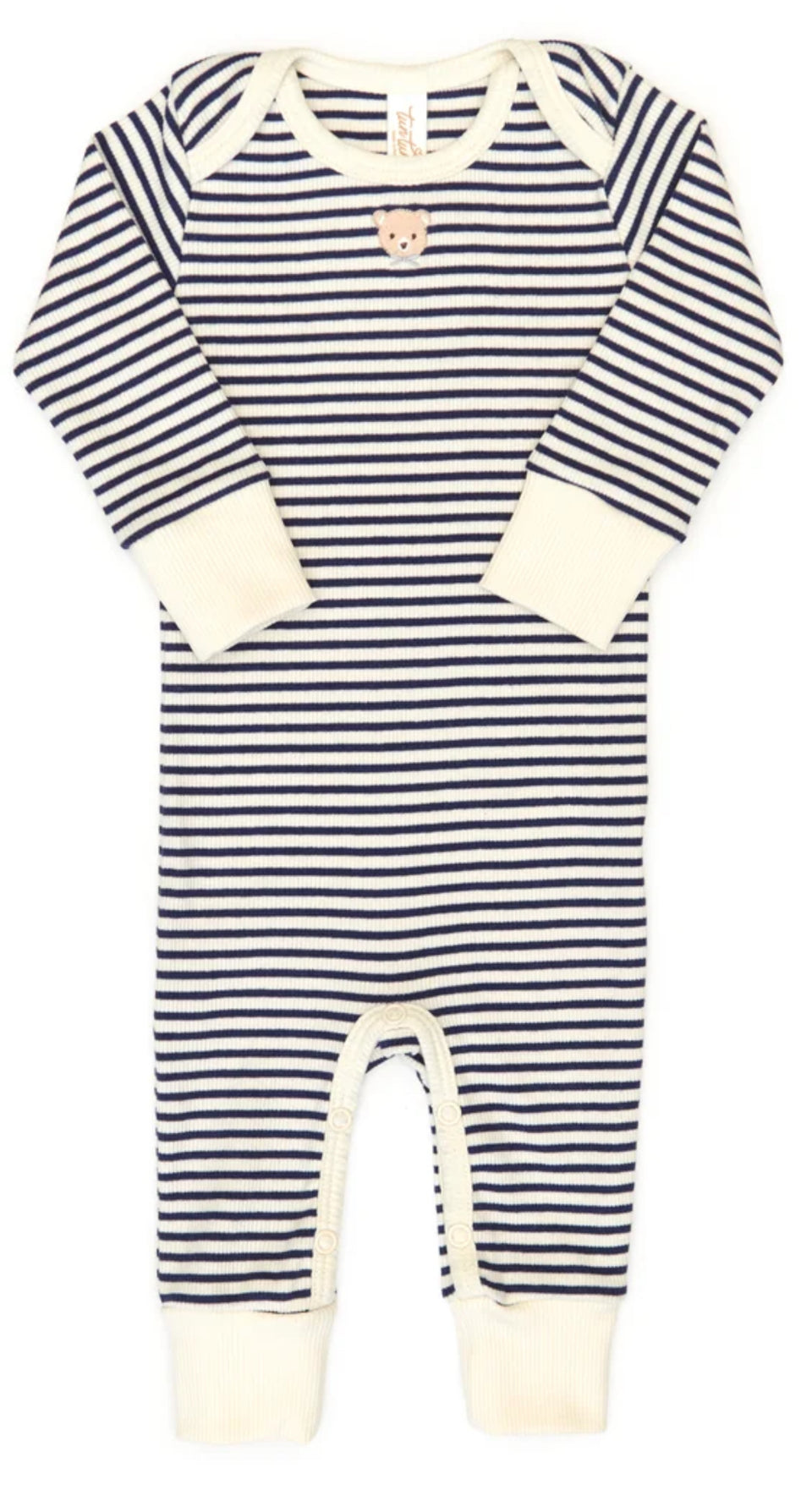 Tun Tun Lap Navy Blue Stripe Ribbed Romper