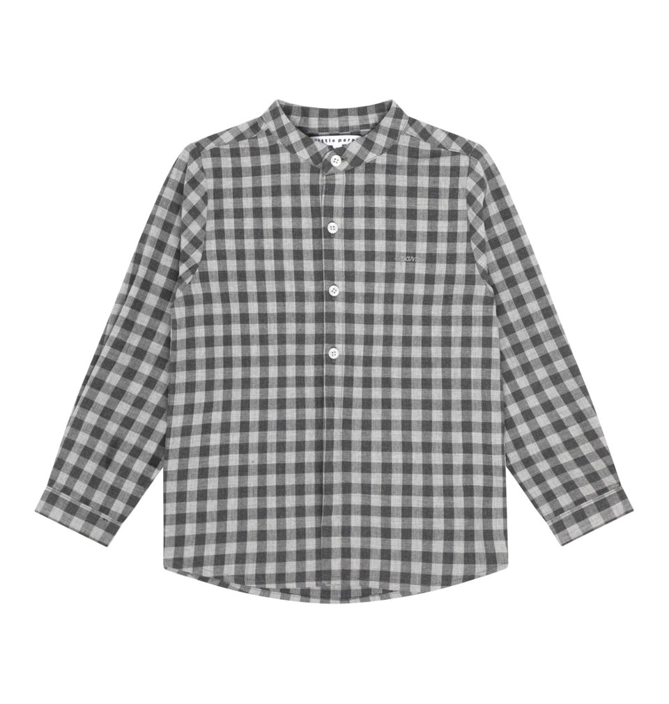 Little Parni Grey Patterned Boys Shirt