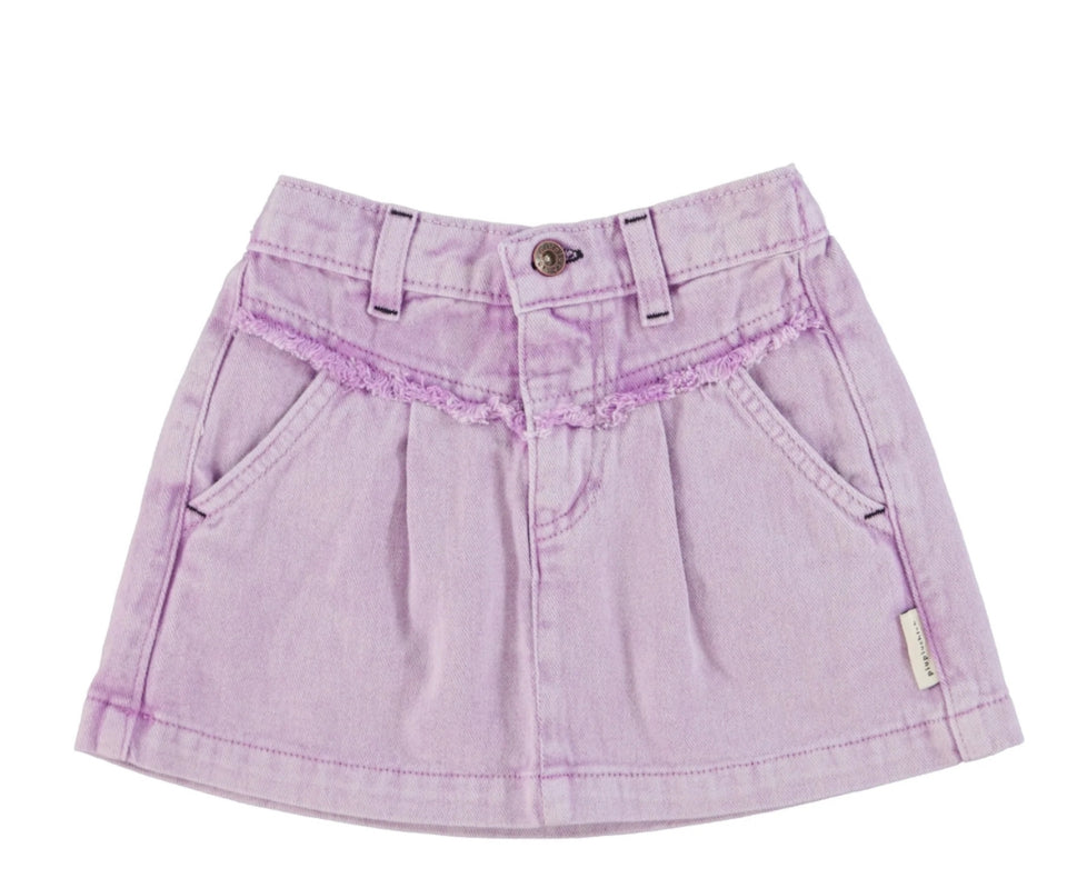 Piupiuchick Lilac Denim Skirt