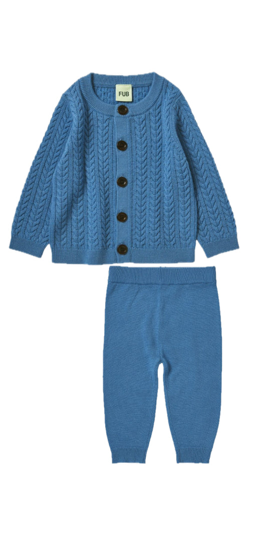 Fub Deep Sky Cable Cardigan Baby Set