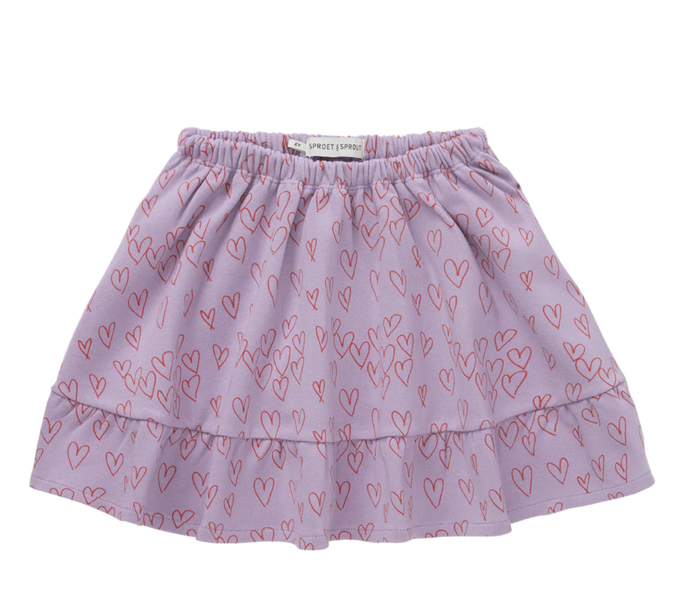 Sprout & Sprout Lavender Ruffle Heart Skirt