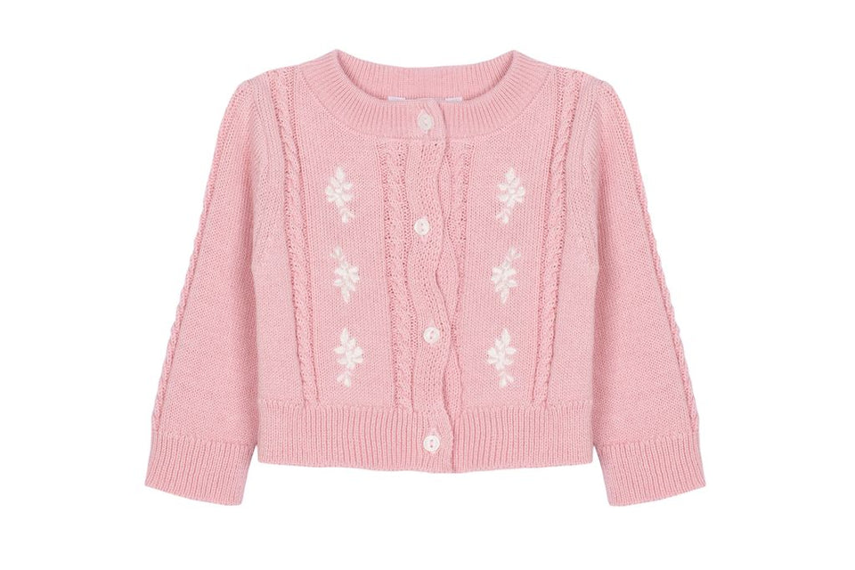 Patachou 895 Pink Floral Cardigan