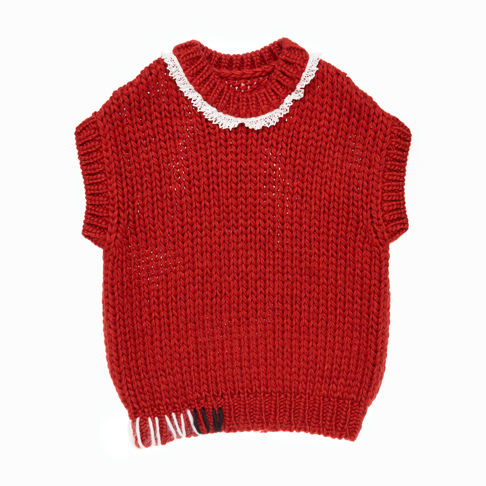 Paade Mode Leona Red Vest RUNS HUGE MUST SIZE DOWN