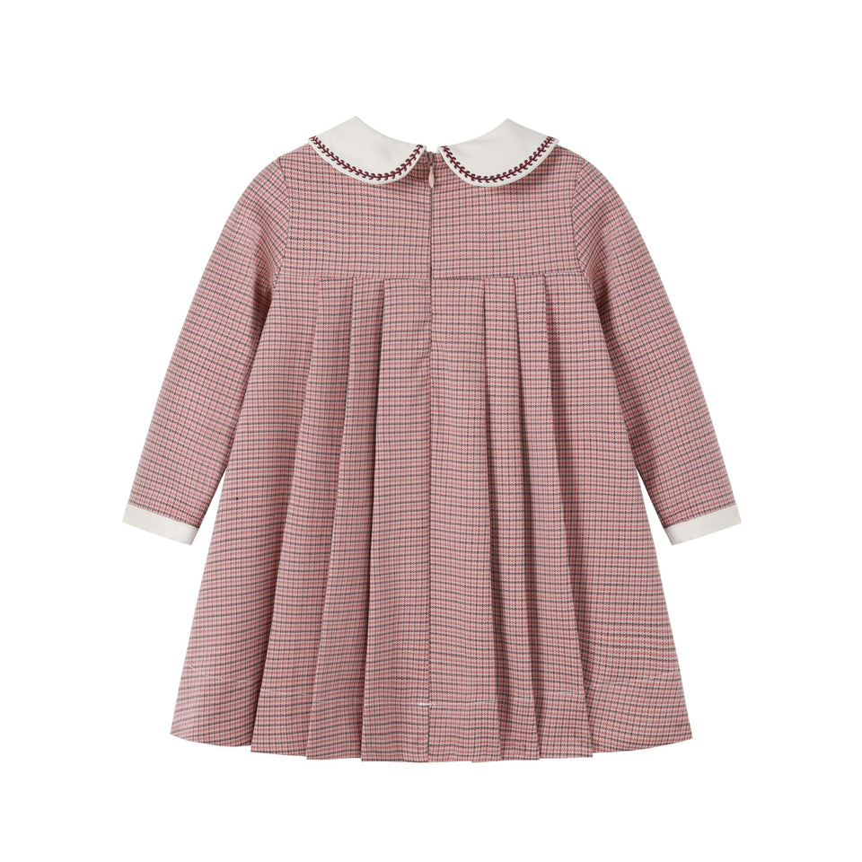 Nou Nelle Houndstooth Pink Dress