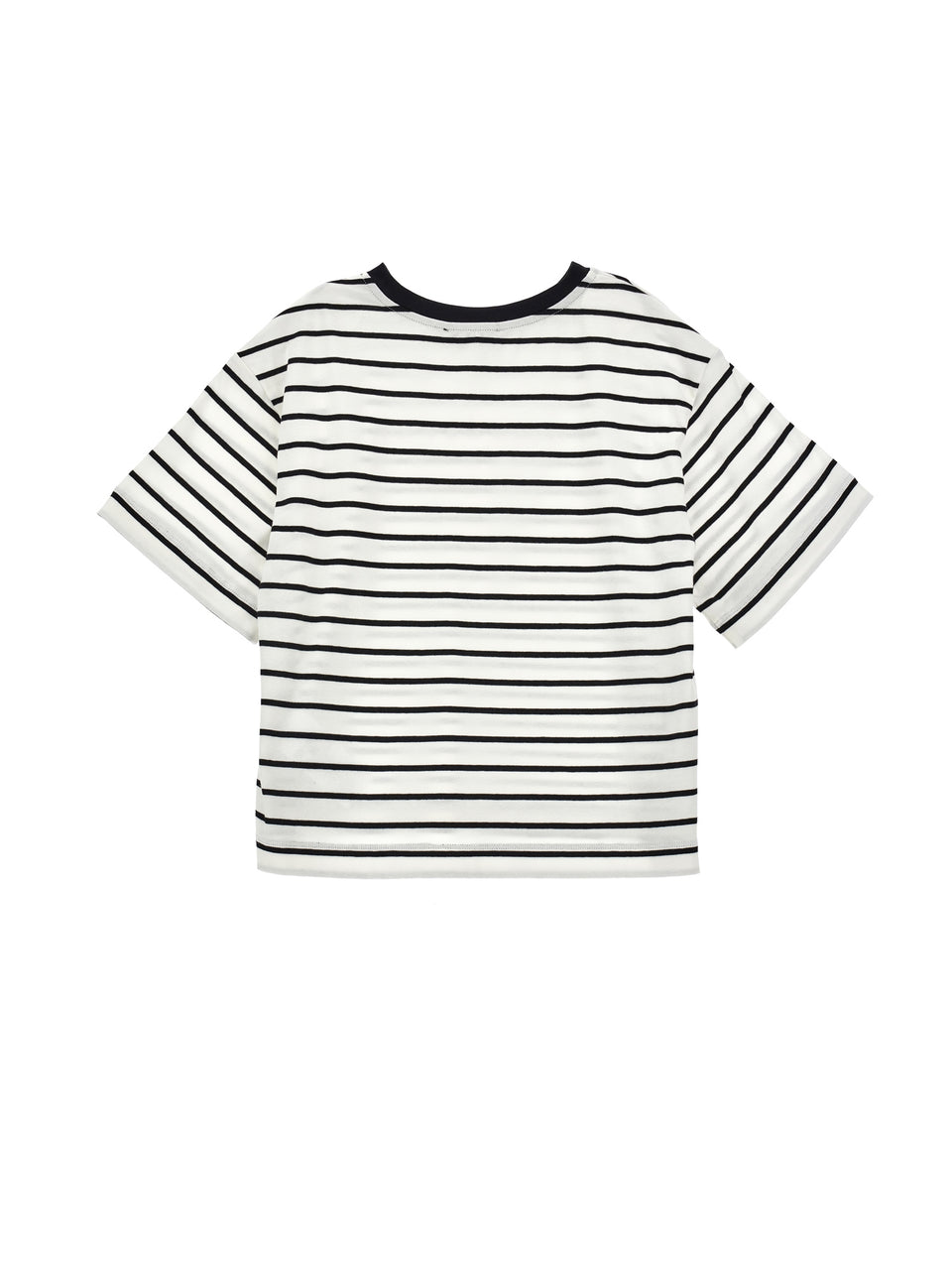 Philosophy White/Black S/S Striped Contrast Logo Tee
