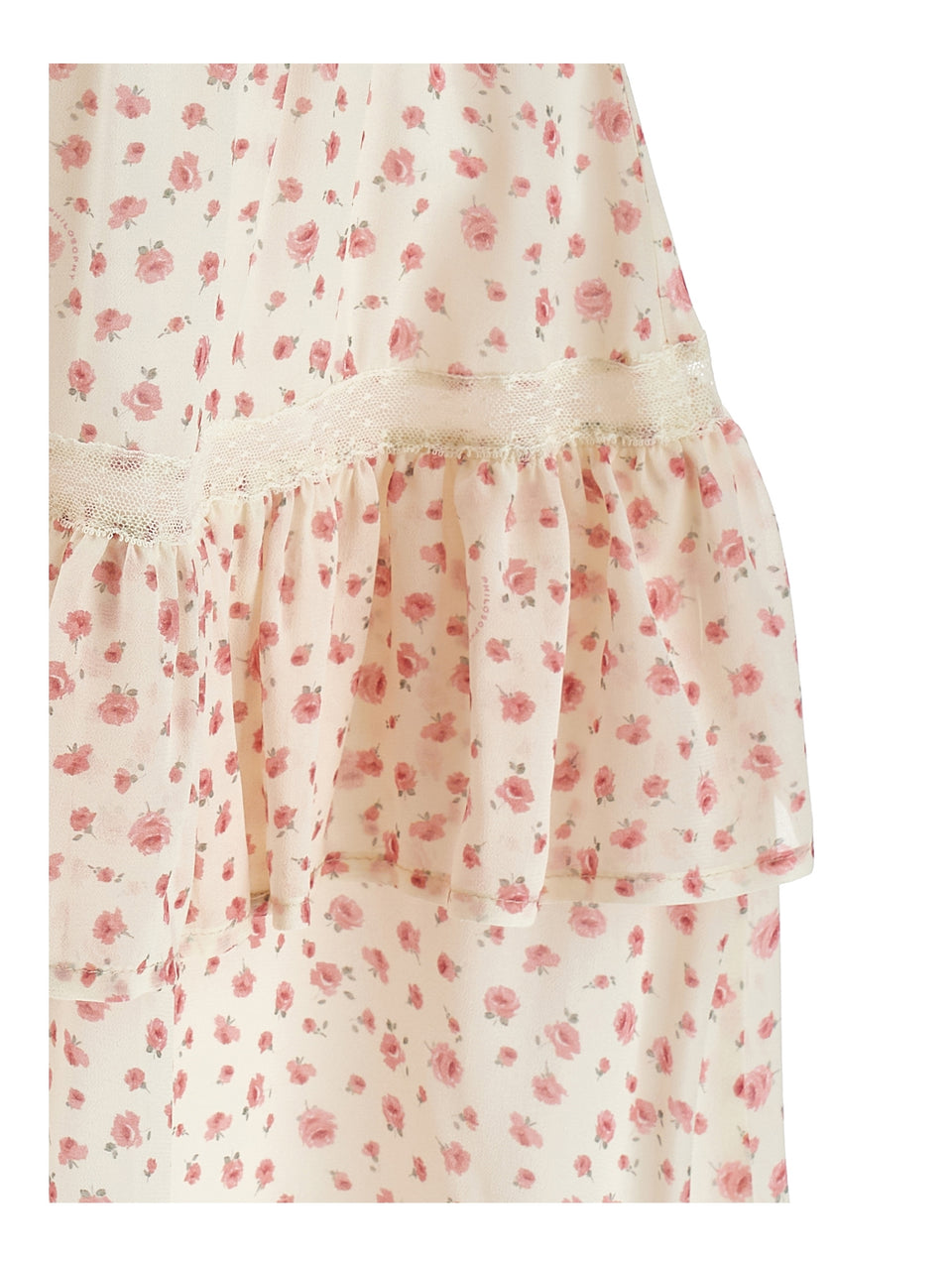 Philosophy Pink Small Rose Print Skirt