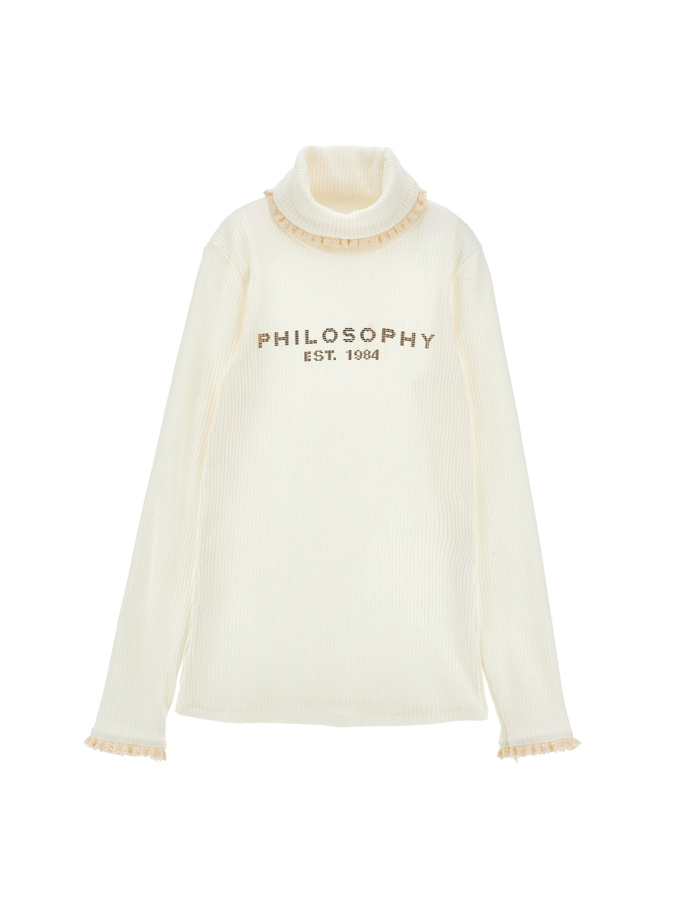 Philosophy Panna Rib Knit Logo Turtleneck