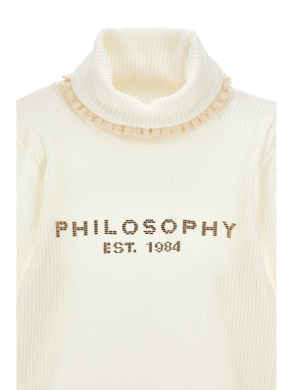 Philosophy Panna Rib Knit Logo Turtleneck