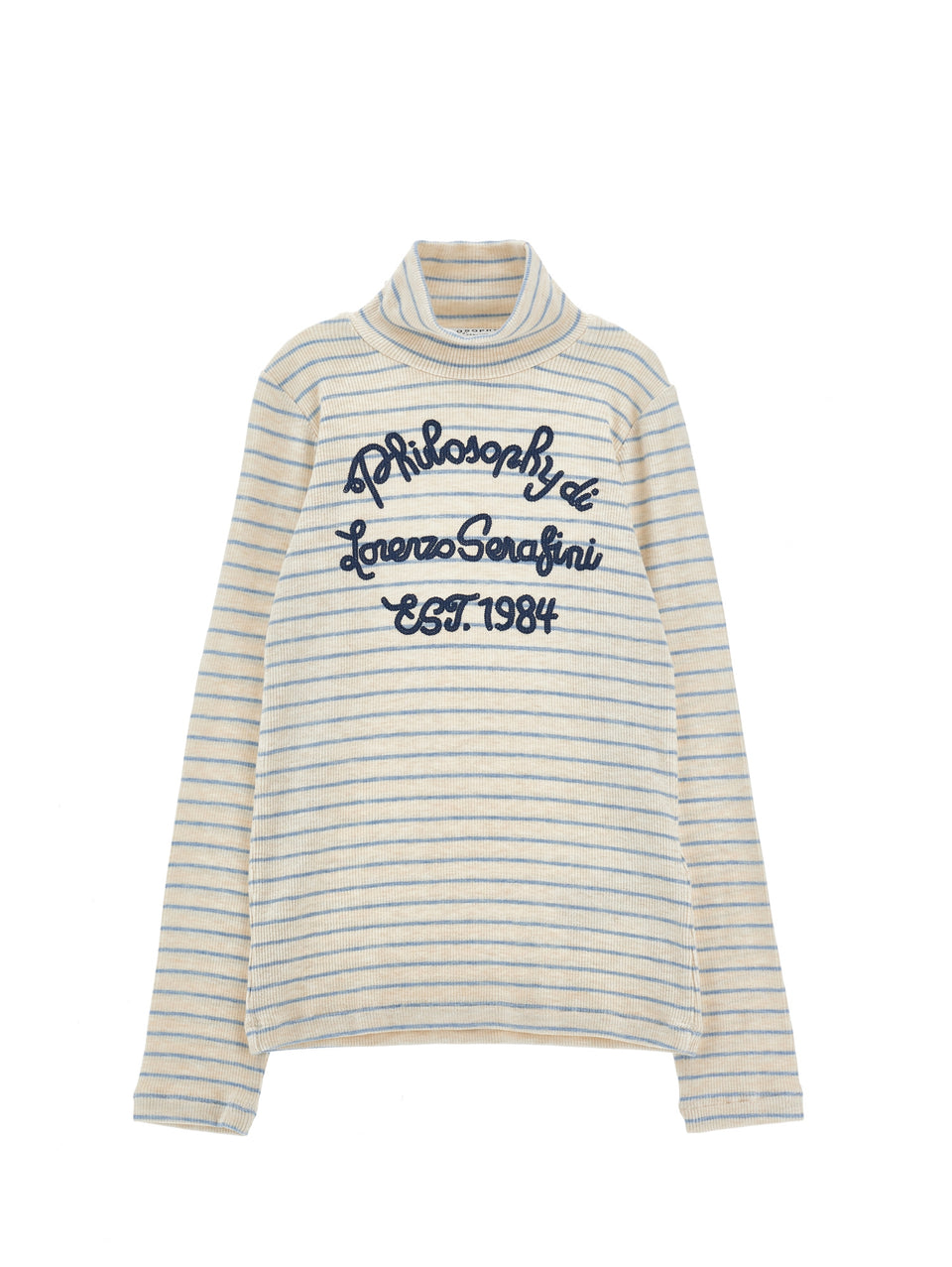 Philosophy Burro + Nuvola Striped Logo Turtleneck