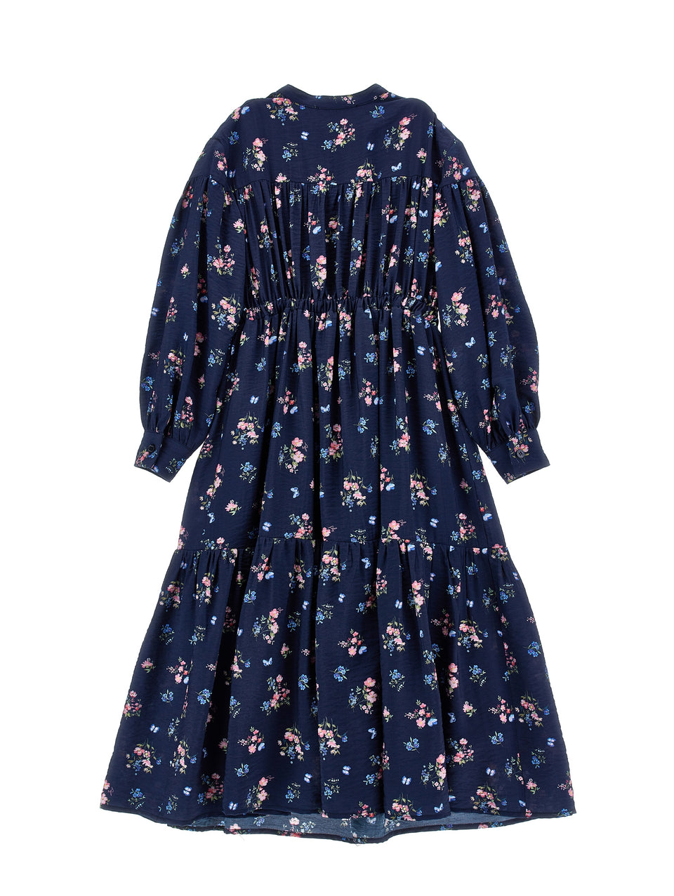 Philosophy Blue Navy L/S Long Floral Dress
