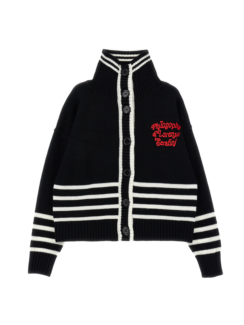 Philosophy Black LS Cardigan