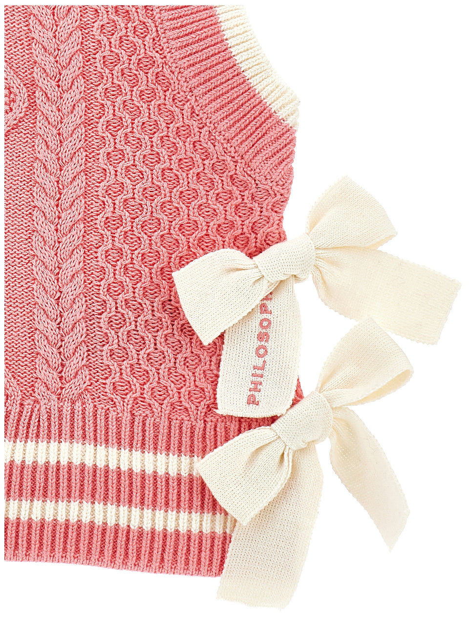 Philosophy Coral Bow Knit Vest
