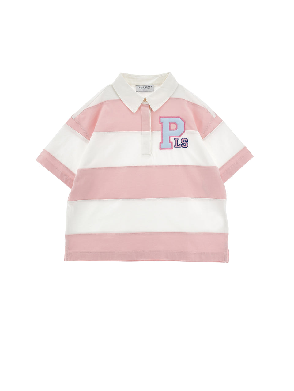 Philosophy White/Pink Stripe Polo