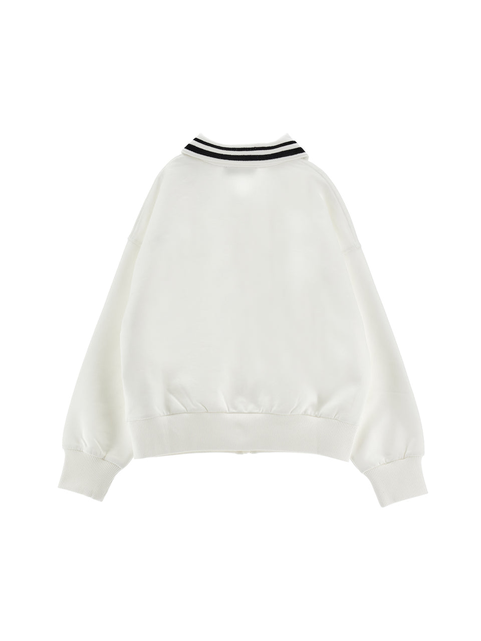 Philosophy Off White Zip Up Collared Sweat Jacket
