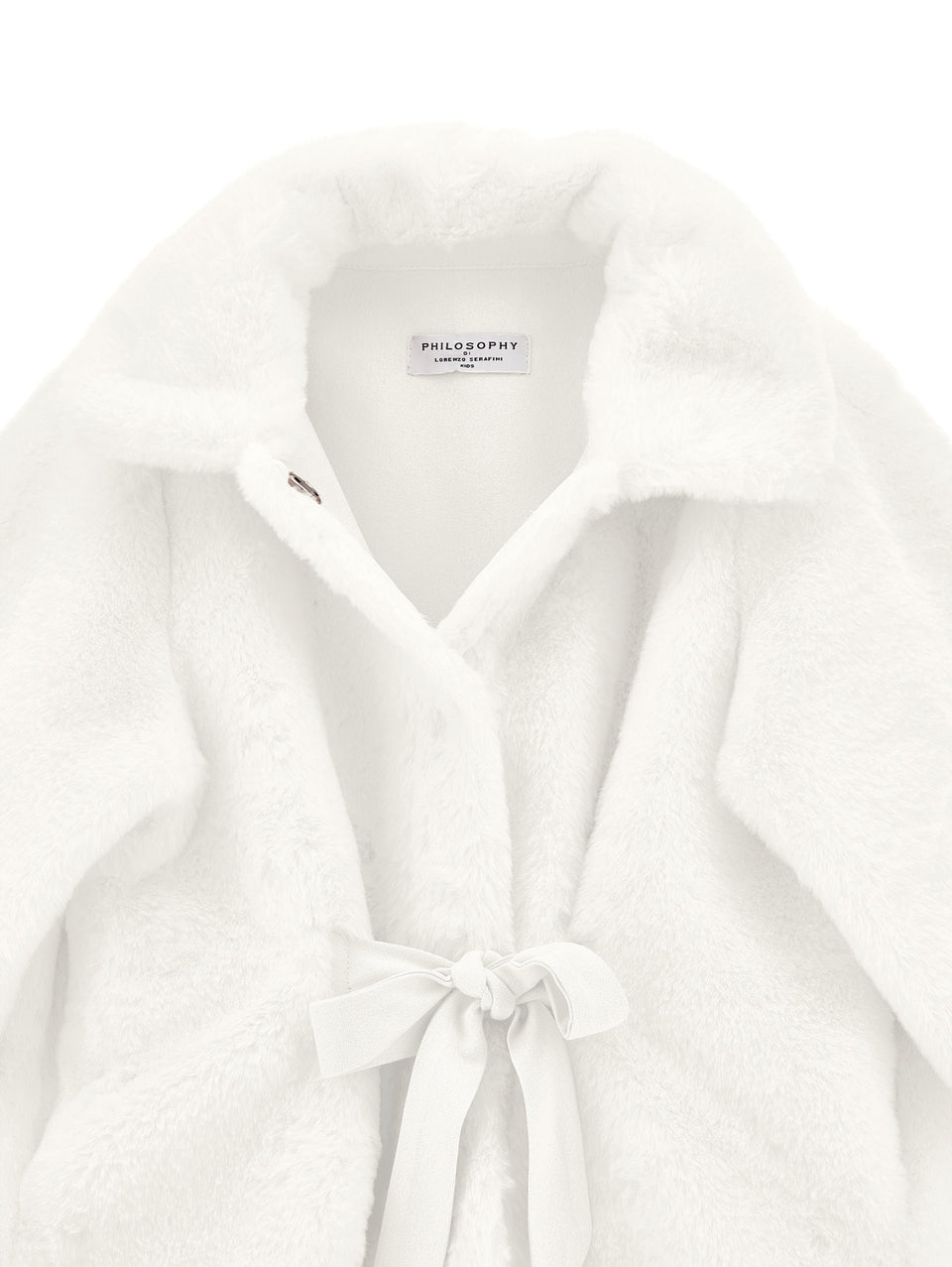 Philosophy Panna Long Teddy Tie Ribbon Coat