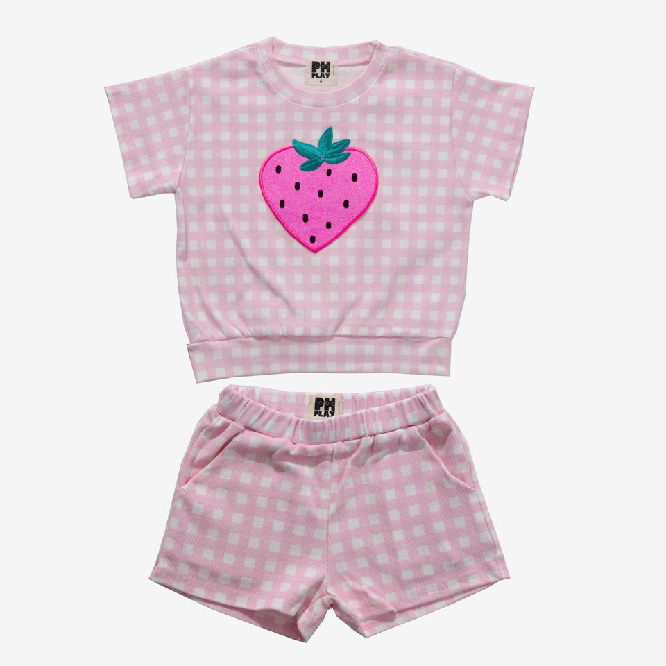 Ph Play Pink Strawberry Sweatshirt Set