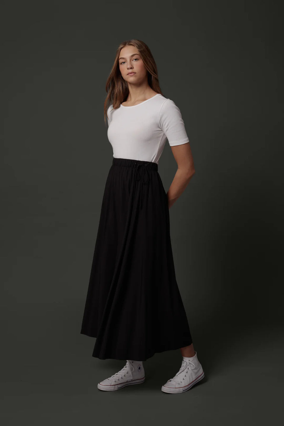 Zaikamoya Leslie Skirt in Black