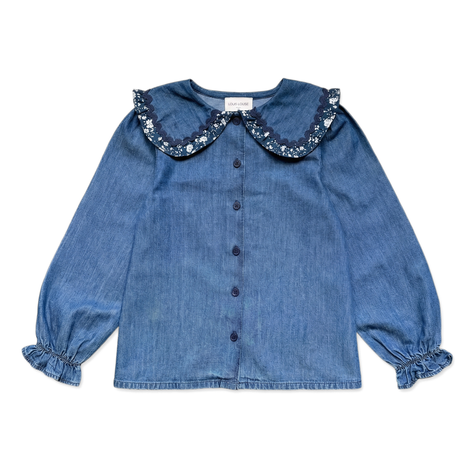 Louis Louise Blue Chambray Sybillou Blouse