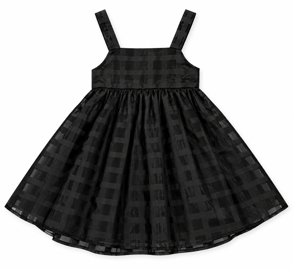 Little Tempest Black Organza Grid Jumper