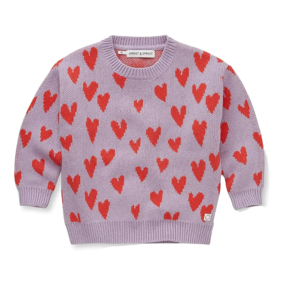 Sprout & Sprout Lavender Intarsia Hearts