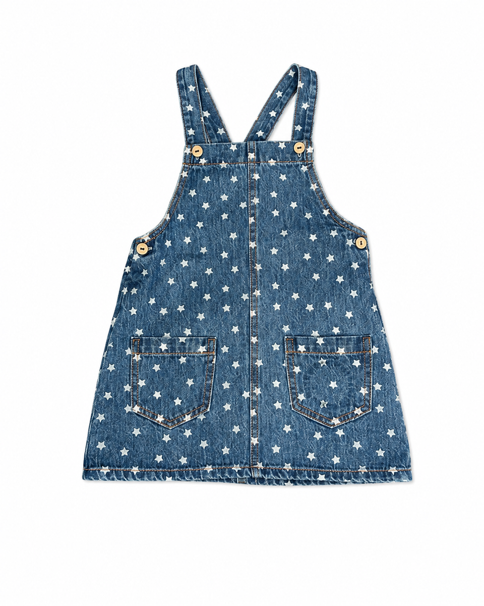 Piupiuchick Washed Denim w/ Stars Dress