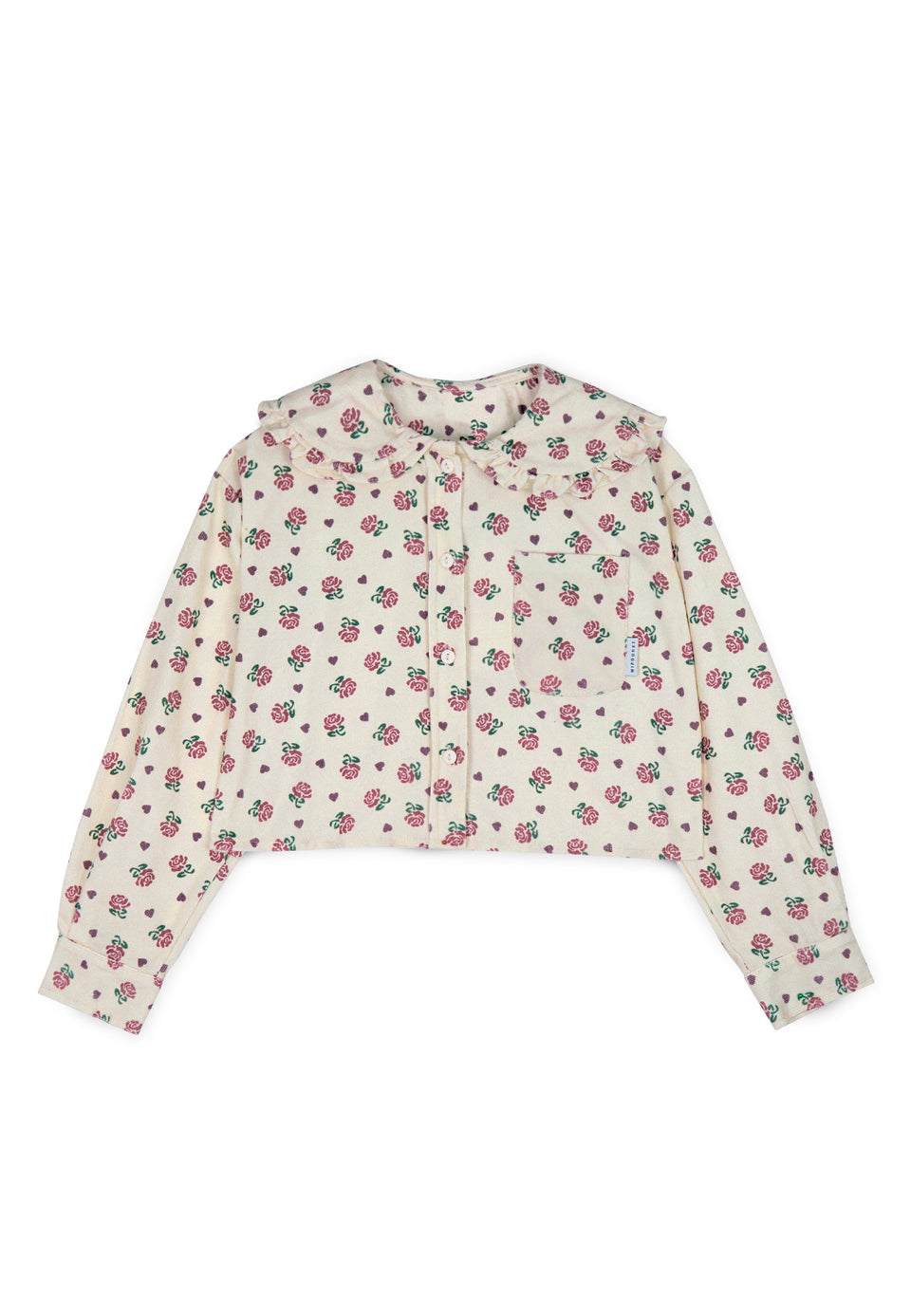 Mipounet Lisa Corduroy Printed Ecru Shirt