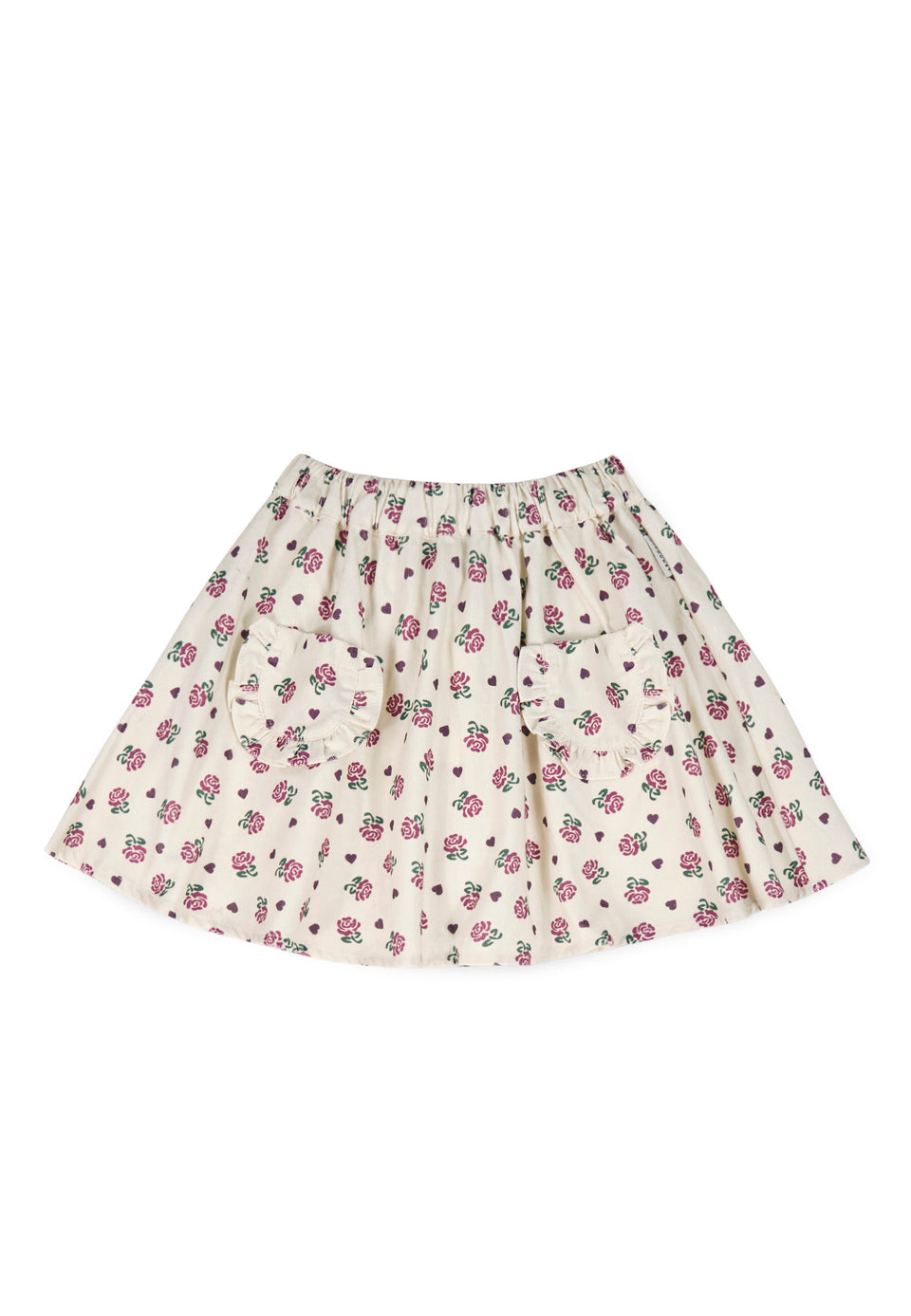Mipounet Lisa Corduroy Printed Ecru Skirt