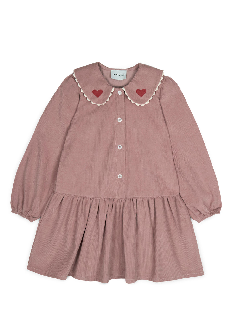 Mipounet Geraldine Corduroy Nude Pink Dress