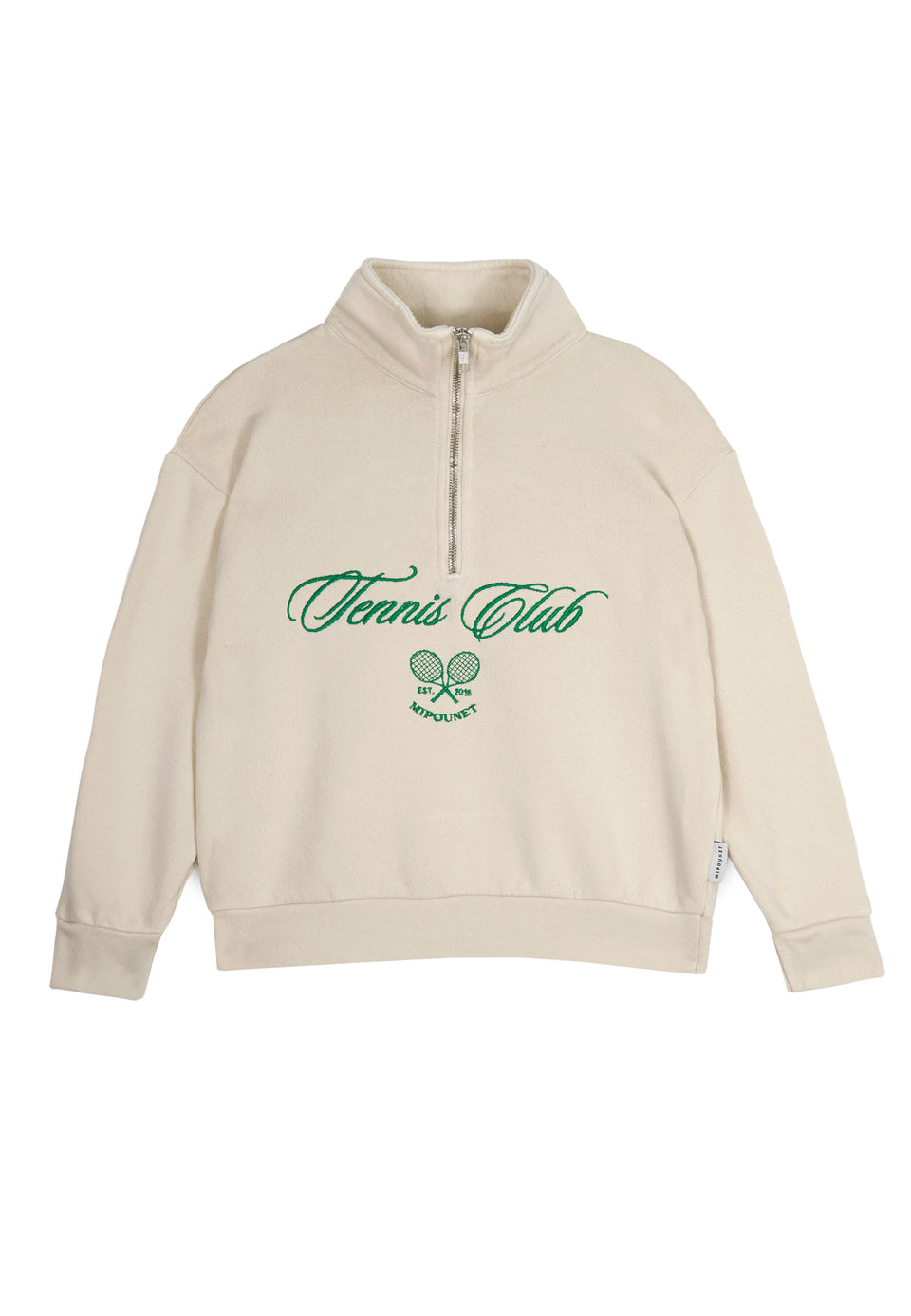 Mipounet Juliette Fleece Tennis Club Cream Sweatshirt