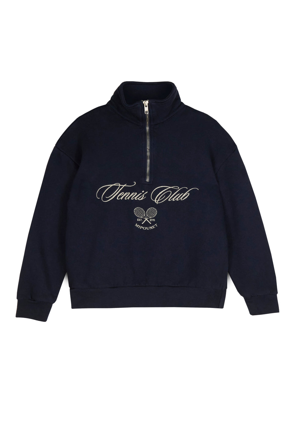 Mipounet Juliette Fleece Tennis Club Navy Sweatshirt