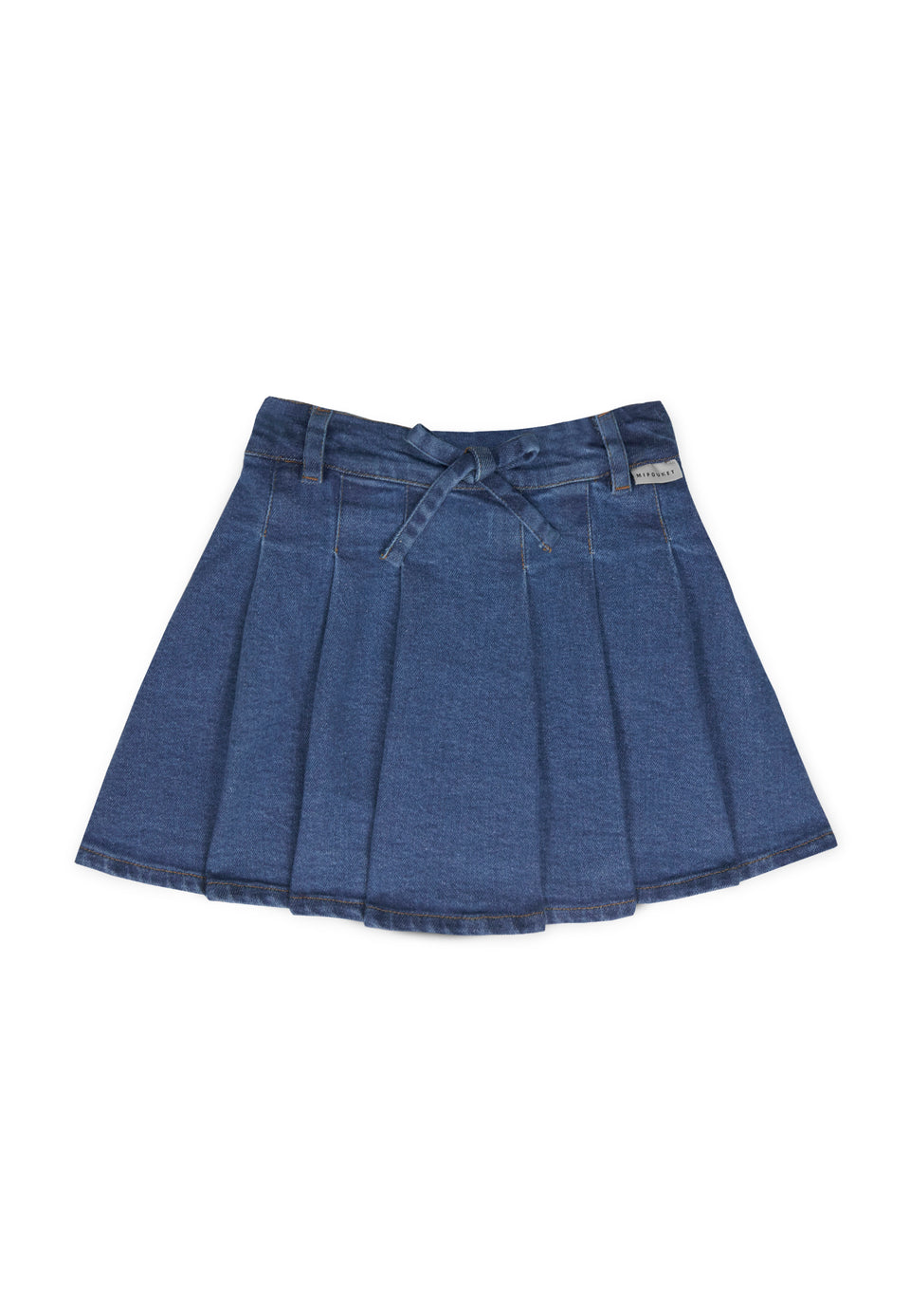 Mipounet Juliette Denim Blue Pleated Skirt