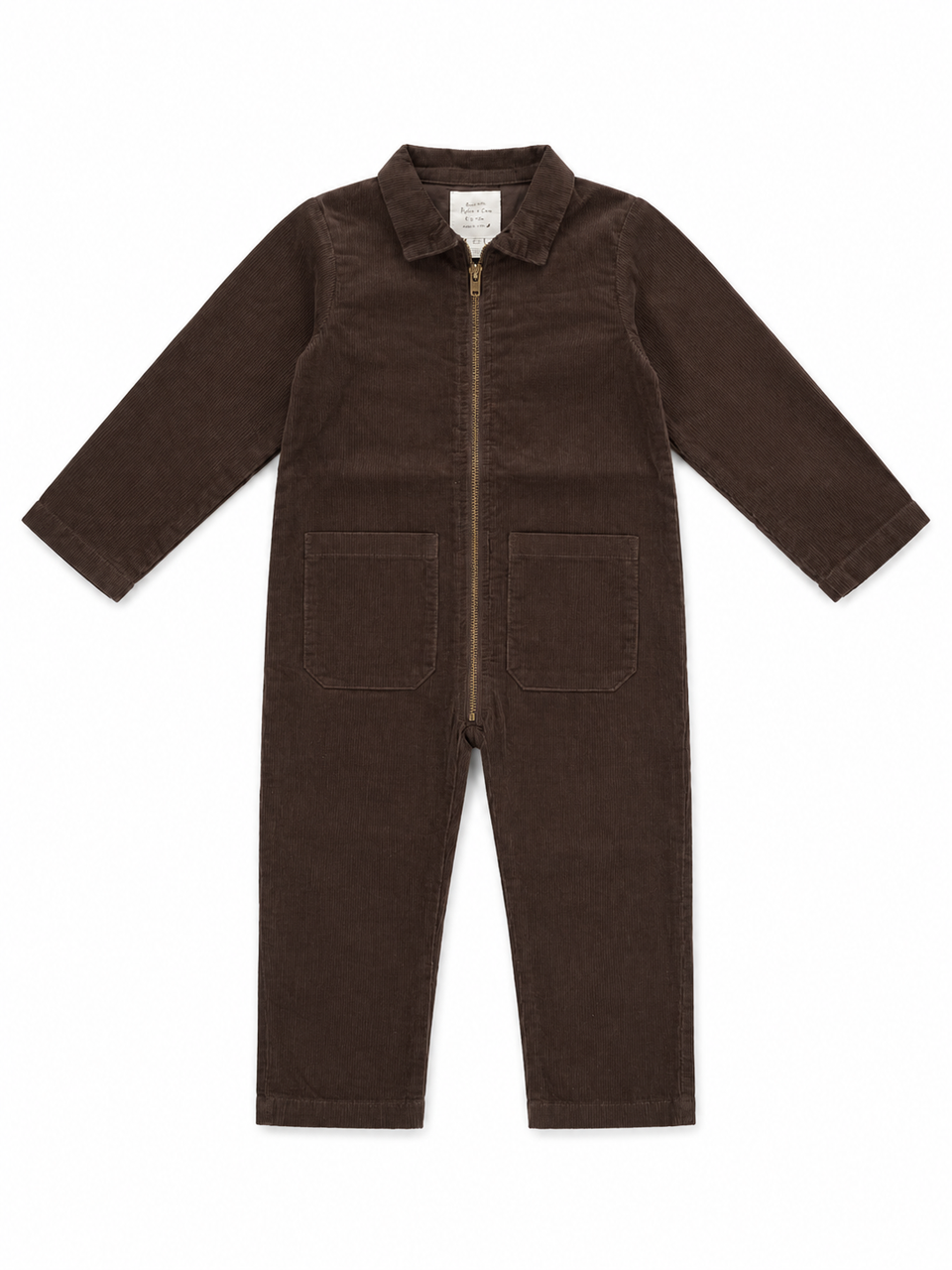 Please Mom Cocoa Corduroy Playsuit