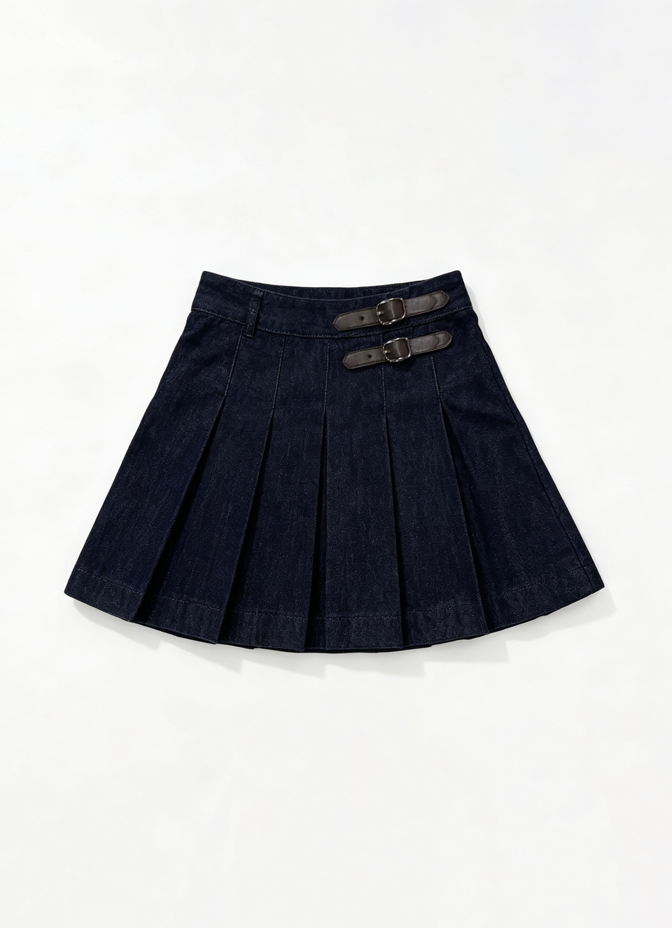 Madeline Stitchbook Denim Pleated Skirt