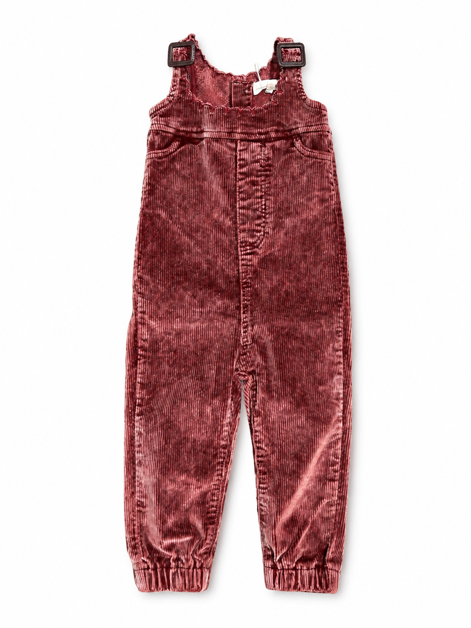 Birnham on the Sea Red Wash Corduroy Buckle Romper